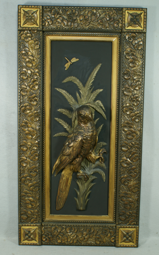 Composition hanging panel depicting