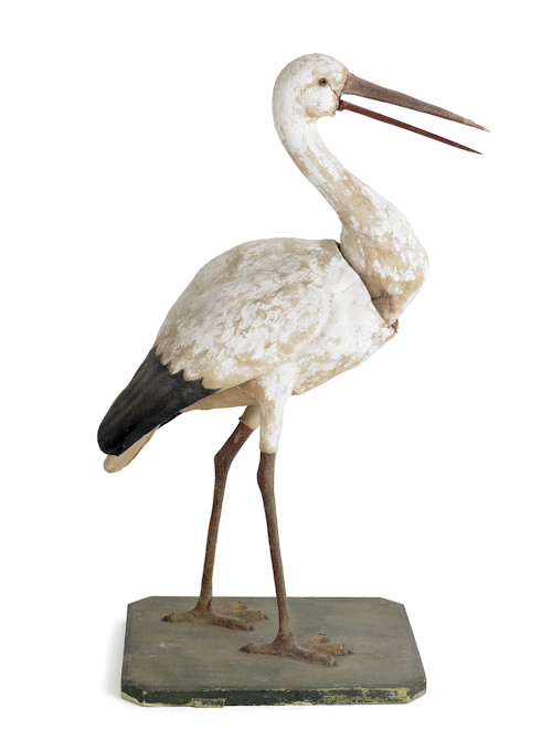 Composition nodding heron late 19th