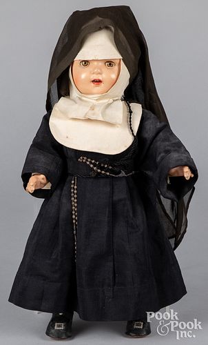 COMPOSITION NUN DOLL,
