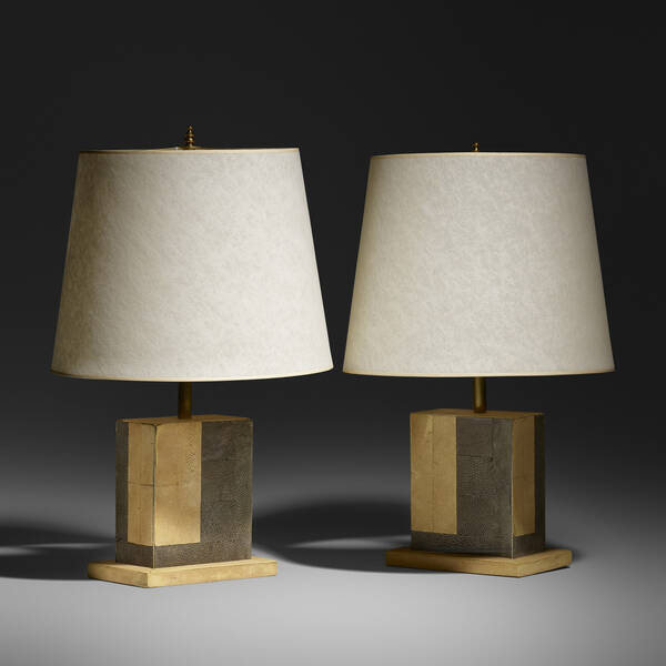 Comte. Table lamps, pair. c.
