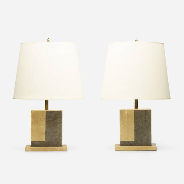 Comte. Table lamps, pair. c.
