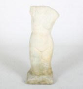Concrete statue of a female nu
