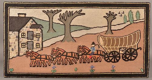 CONESTOGA WAGON AND MILL SCENE