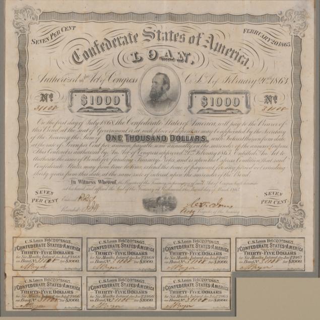 CONFEDERATE $1000 SEVEN PERCENT