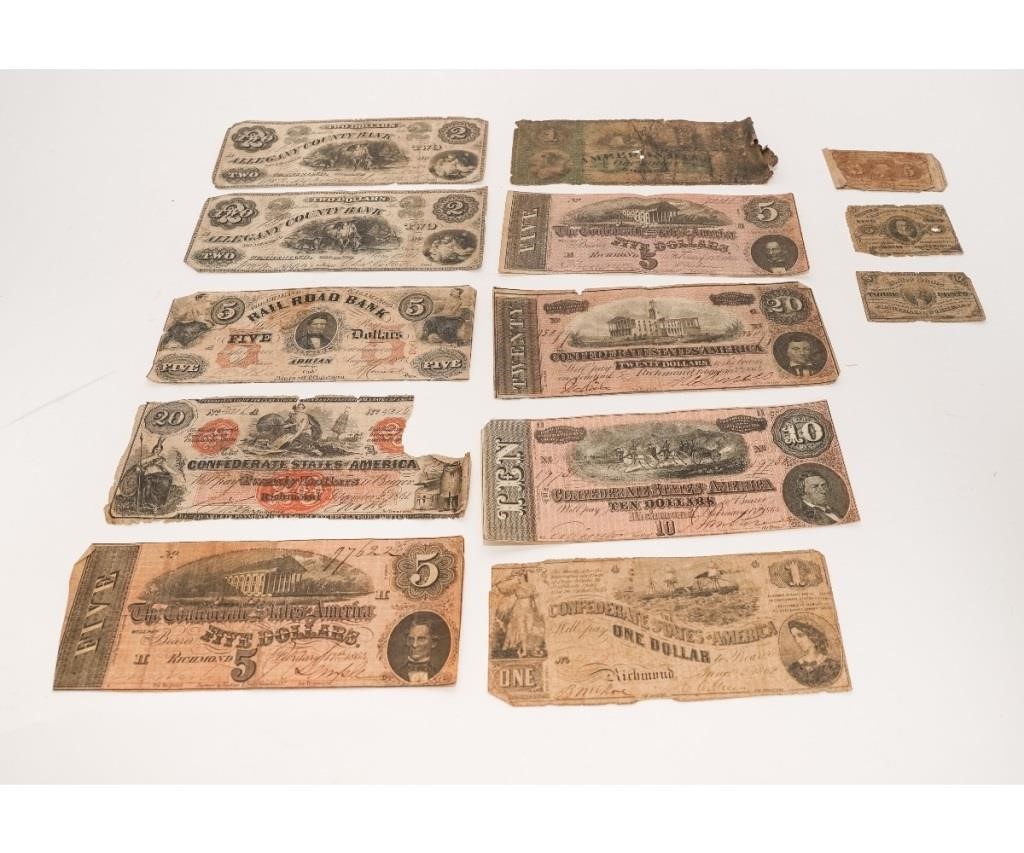 Confederate and fractional currency