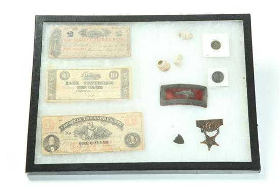 CONFEDERATE BANK NOTES. Dug minni