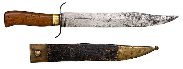 Confederate Bowie Knife 10.75" clip