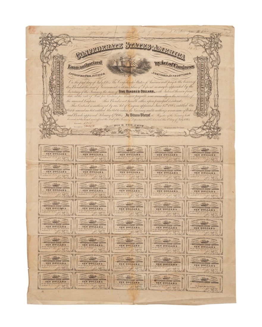CONFEDERATE STATES $500 BOND