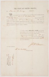 CONFEDERATE Z.B. VANCE SIGNED