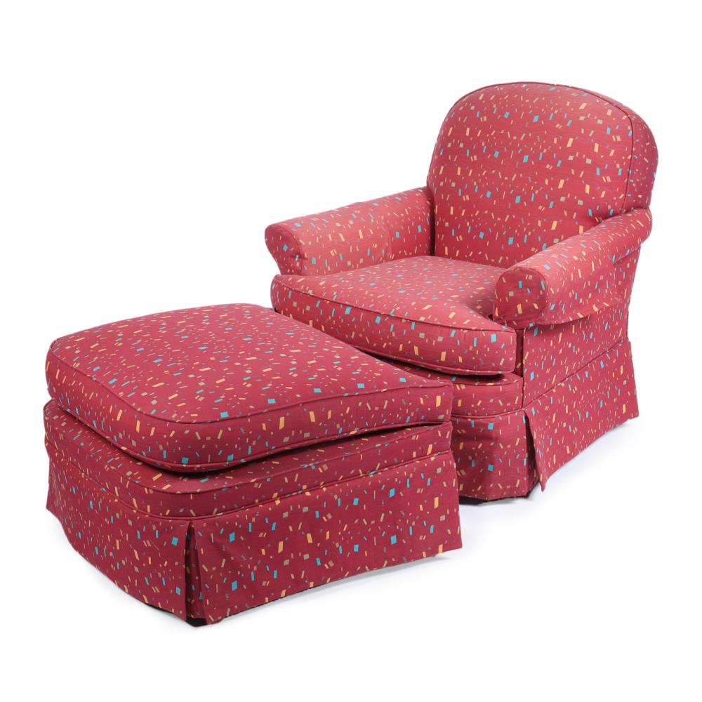 CONFETTI UPHOLSTERED RED LOUNGE