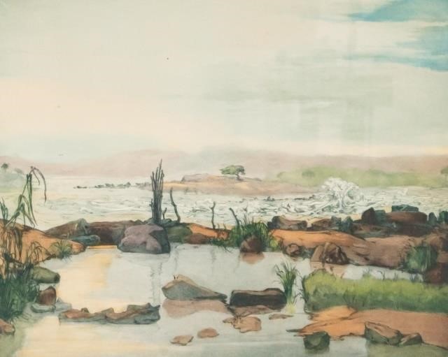 CONGO RIVER RAPIDS AQUATINT20th