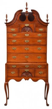 CONNECTICUT CHIPPENDALE CHERRY