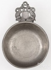 CONNECTICUT PEWTER PORRINGER,