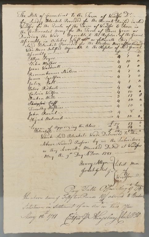CONNECTICUT REVOLUTIONARY WAR