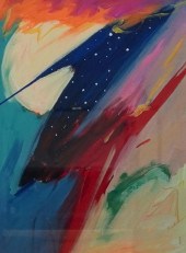 CONNIE SLACK, ABSTRACT, OIL ON