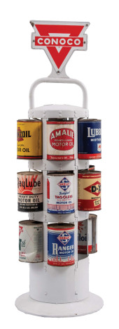 CONOCO OIL CAN RACK<br>A nice