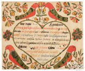 CONRAD TREVITS, FRAKTUR BIRTH
