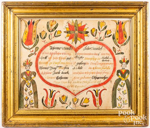 CONRAD TREVITS, FRAKTUR BIRTH