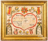 CONRAD TREVITS, FRAKTUR BIRTH