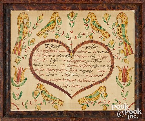 CONRAD TREVITS (FRAKTUR BIRTH