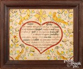 CONRAD TREVITS FRAKTUR BIRTH C