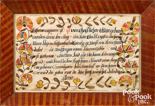 CONRAD TREVITS FRAKTUR BIRTH