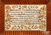 CONRAD TREVITS FRAKTUR BIRTH C