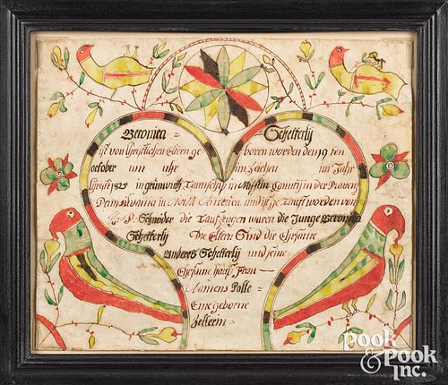 CONRAD TREVITS FRAKTUR BIRTH