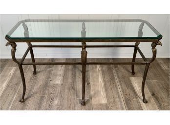 Console table with iron frame