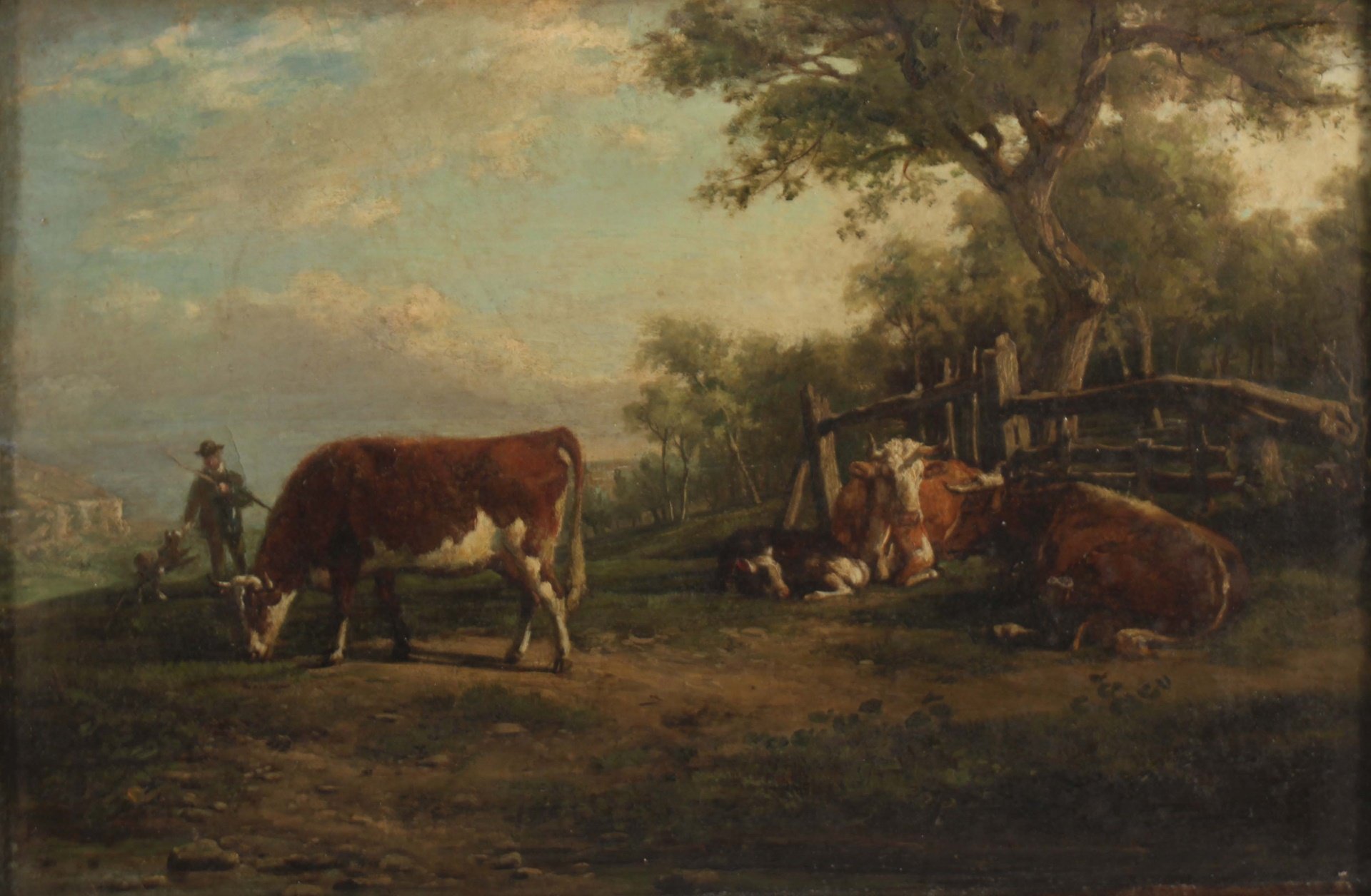 CONSTANT TROYON (MANNER OF). Oil on