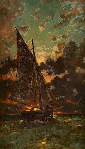 CONSTANT TROYON SHIP OIL ON