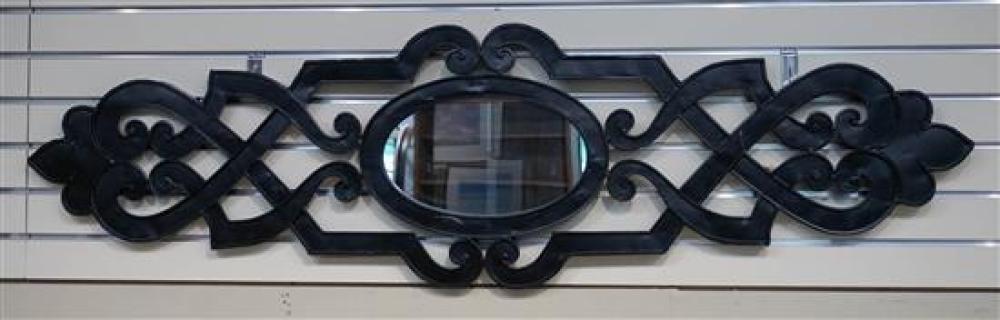 CONTEMPOARY BLACK TIN MIRROR,