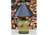 Contempoary painted tin tea ca