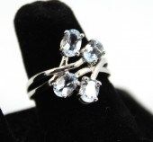 CONTEMPORARY 10K WHITE GOLD AQ