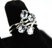 CONTEMPORARY 10K WHITE GOLD AQ