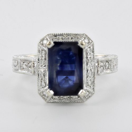 CONTEMPORARY 18K WHITE GOLD AND
