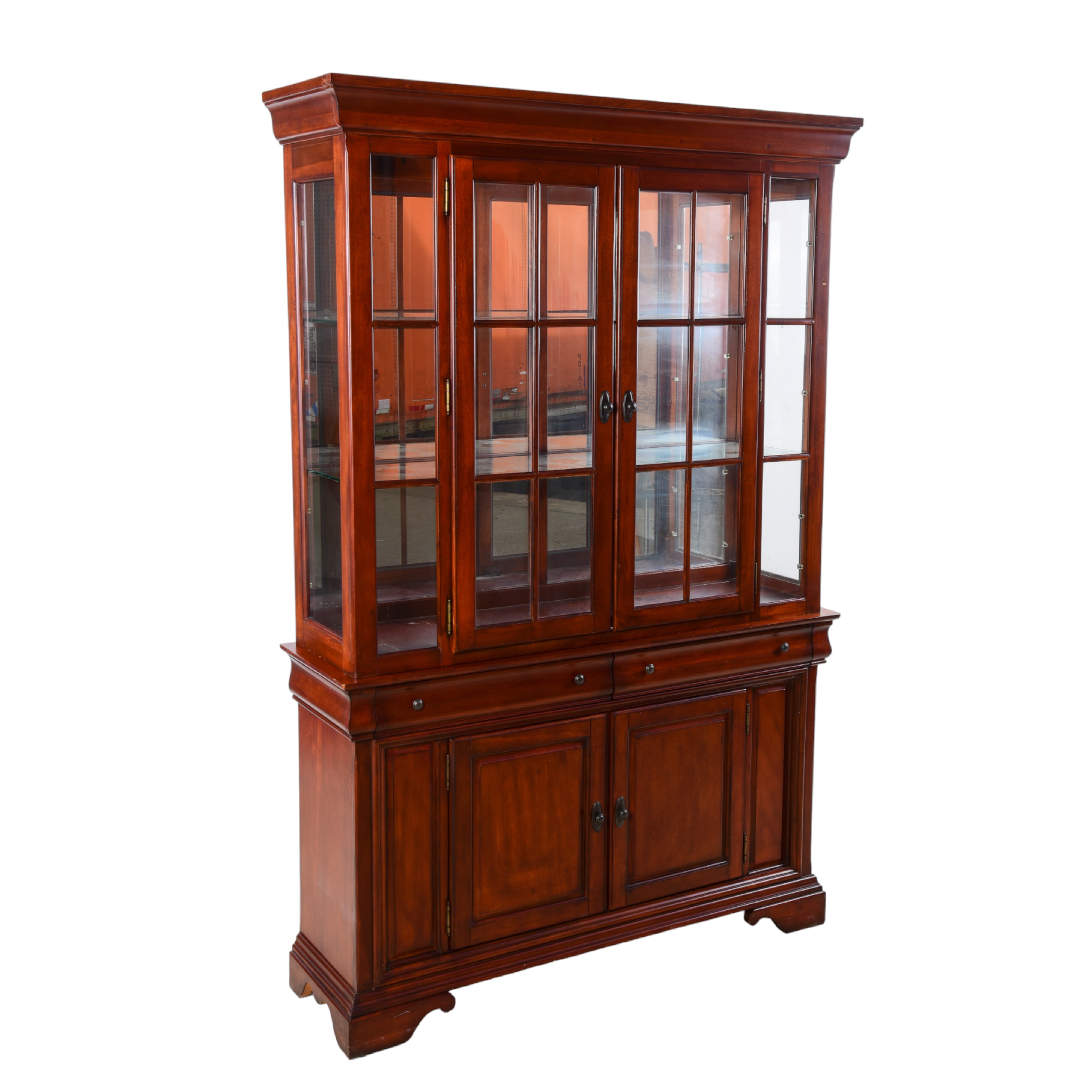 Contemporary 2-pc mahogany china