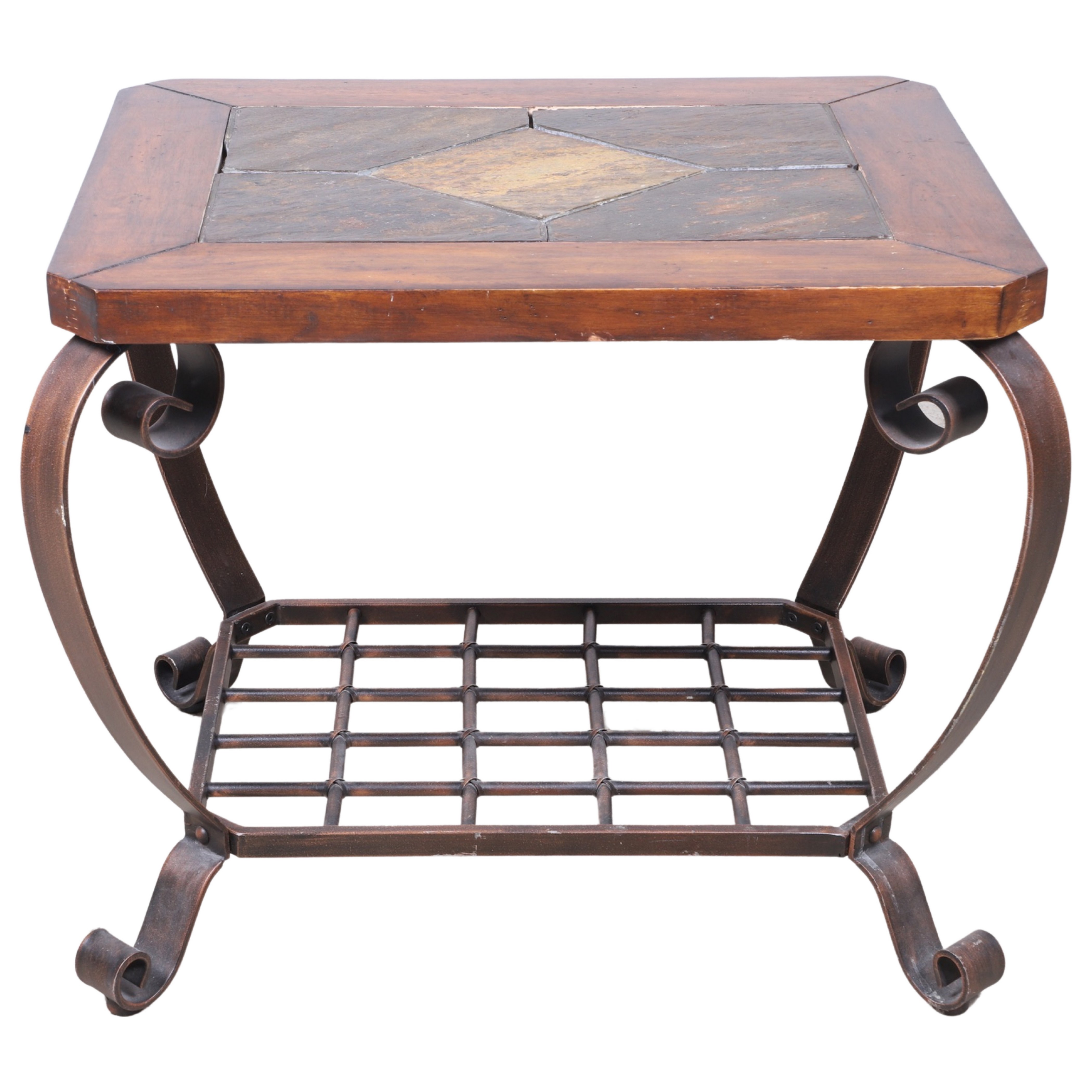 Contemporary 2-tier tile top iron