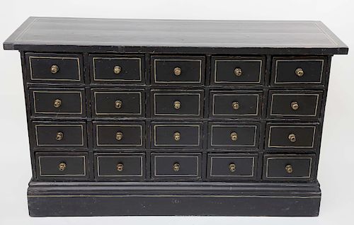 CONTEMPORARY 20 DRAWER BLACK