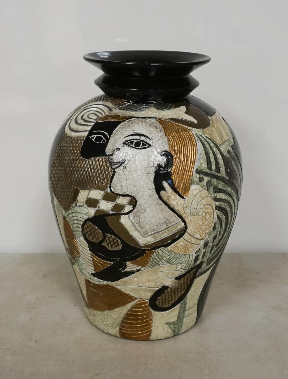 CONTEMPORARY ABSTRACT CERAMIC VASE,
