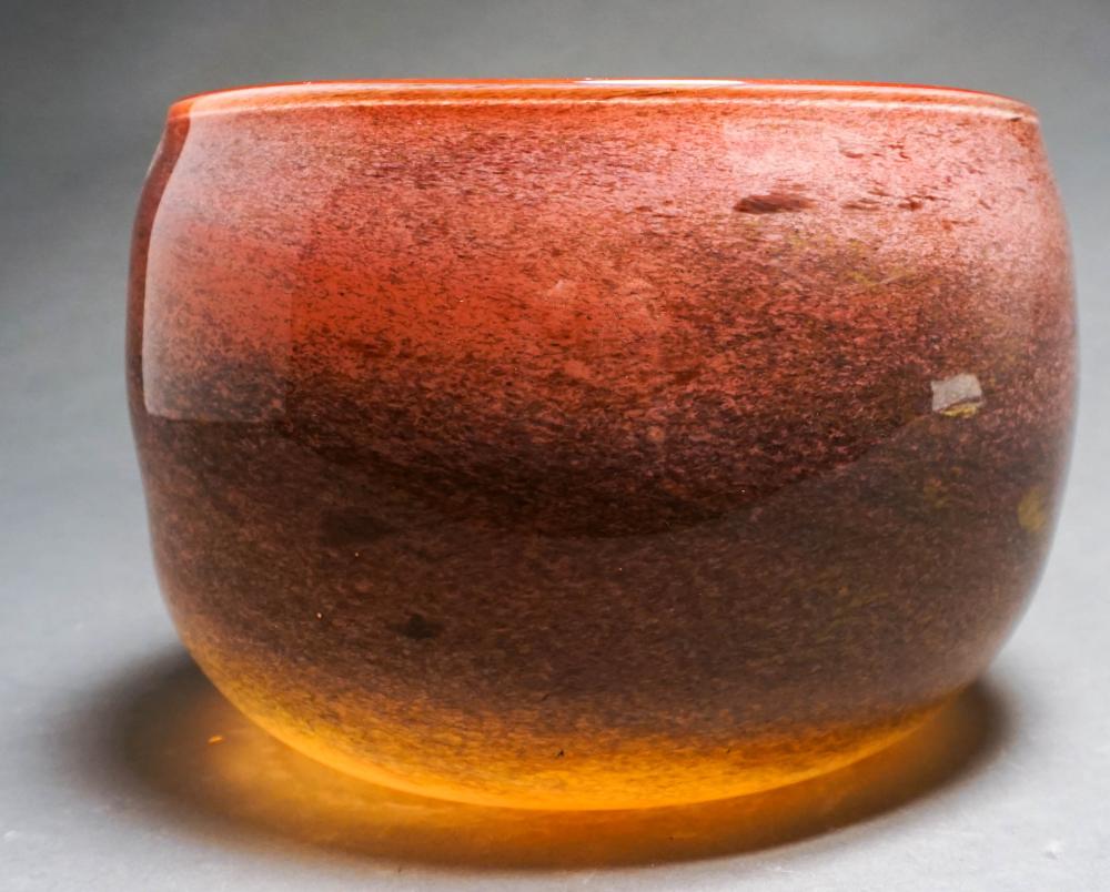 CONTEMPORARY ART GLASS BOWL BY