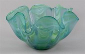 CONTEMPORARY ART GLASS HANDKER