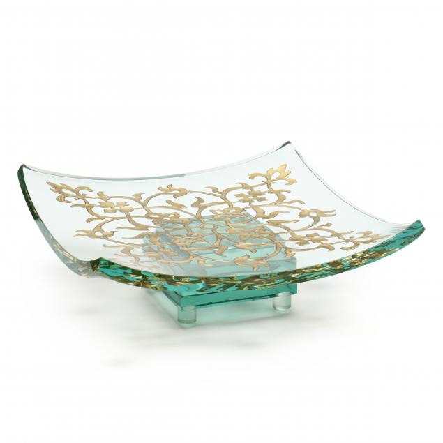 CONTEMPORARY ART GLASS PEDESTAL