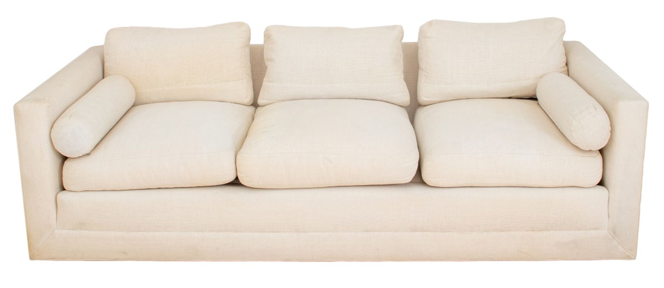 CONTEMPORARY BEIGE 3 SEATS SOFA /