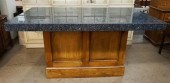 CONTEMPORARY BEIGE STAINED BAS