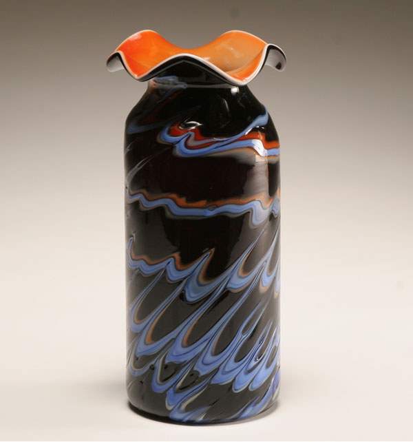 Contemporary black cylindrical