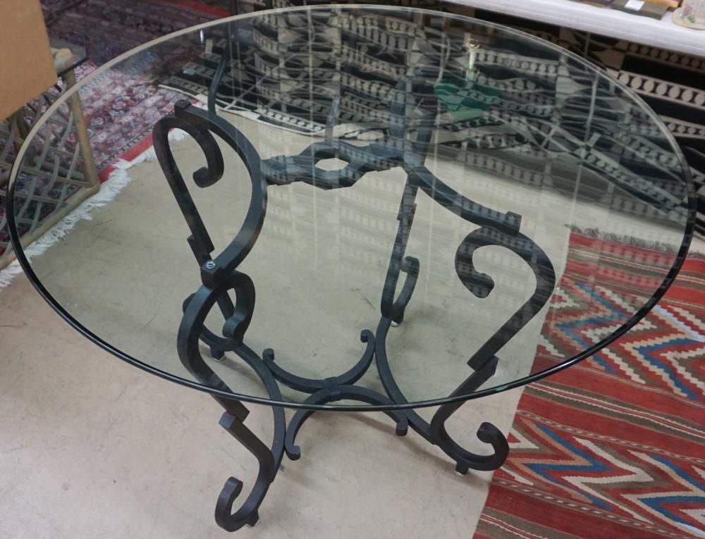 CONTEMPORARY BLACK PAINTED METAL