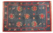CONTEMPORARY BLUE AND RED FLOR