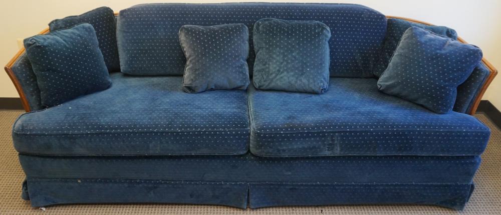 CONTEMPORARY BLUE UPHOLSTERED