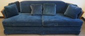 CONTEMPORARY BLUE UPHOLSTERED